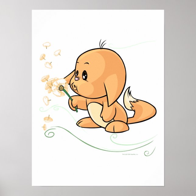 Orange Kacheek möchte auf einem Kronleuchter Poster (Vorne)