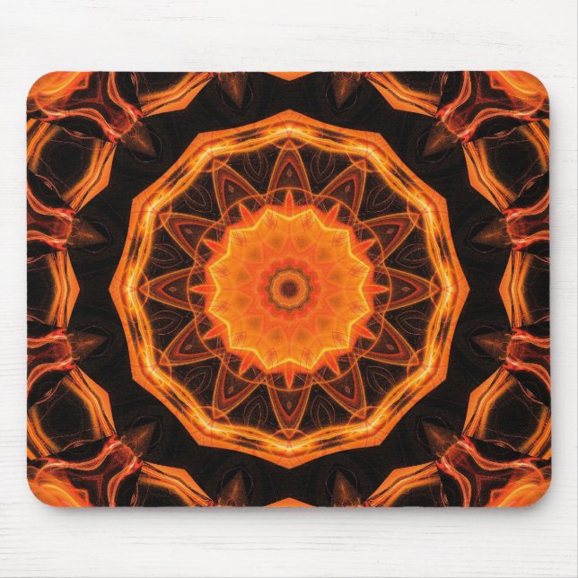 Orange Kaleidoskop 01 Mousepad (Vorne)
