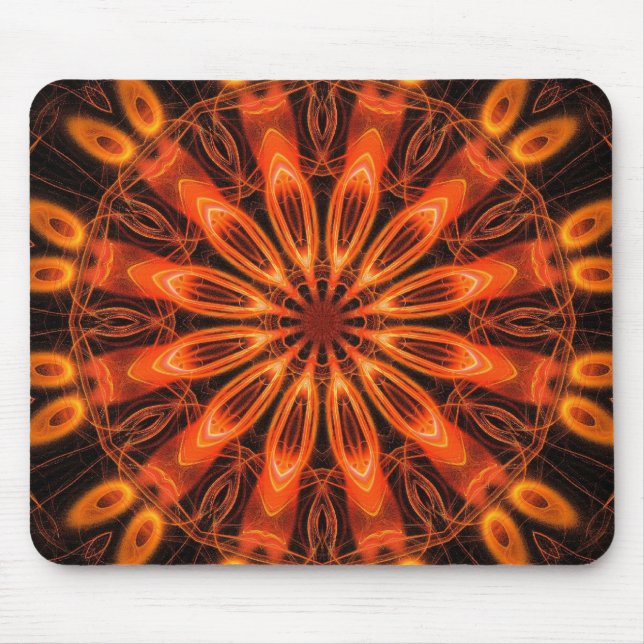 Orange Kaleidoskop 02 Mousepad (Vorne)