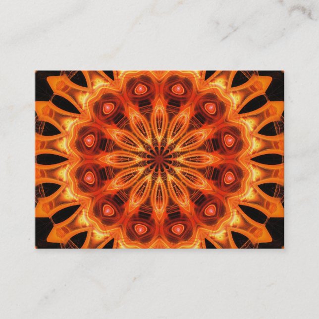Orange Kaleidoskop 05 Visitenkarte (Vorderseite)