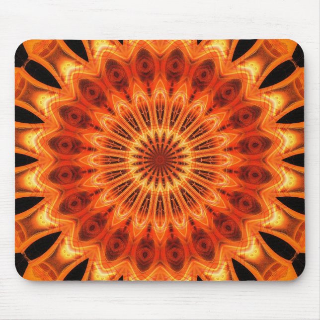 Orange Kaleidoskop 06 Mousepad (Vorne)