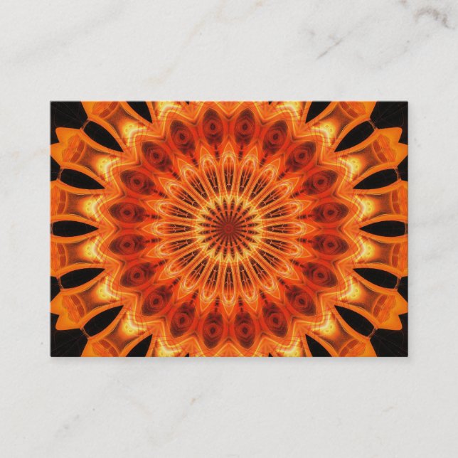 Orange Kaleidoskop 06 Visitenkarte (Vorderseite)