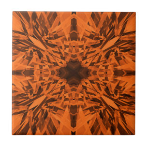 Orange KaleidoskopSternchen-Vereinbarung Fliese