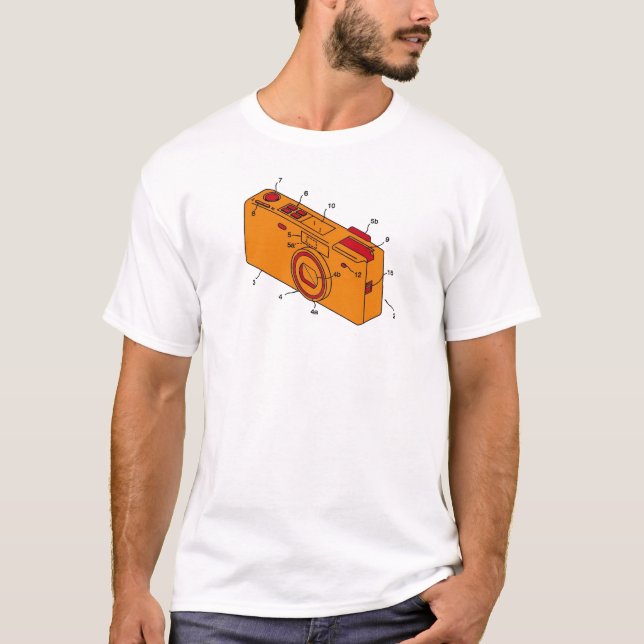 orange Kamera T-Shirt (Vorderseite)