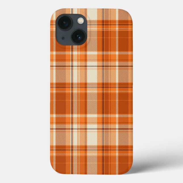 Orange kariert Case-Mate iPhone hülle (Rückseite)