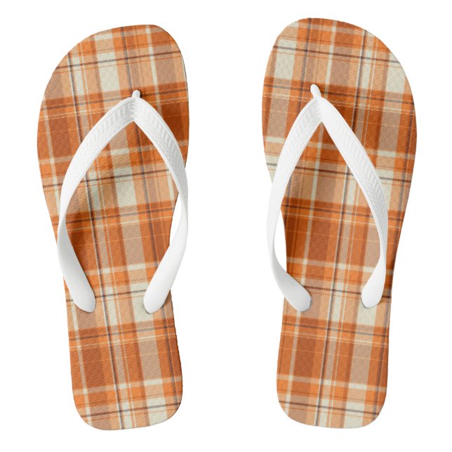 Orange kariert flip flops (Fußbett)