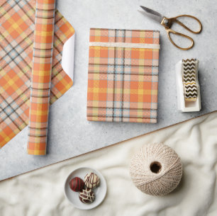 Orange Kariert Geschenkpapier