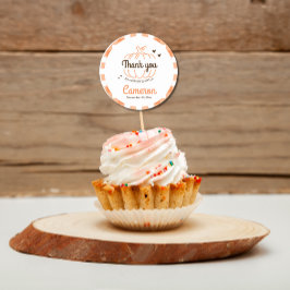 Orange Kariert Pumpkin Neutral Baby Dusche Vielen  Runder Aufkleber