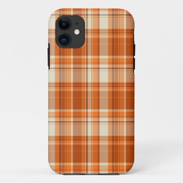 Orange kariertes Case-Mate iPhone hülle (Rückseite)