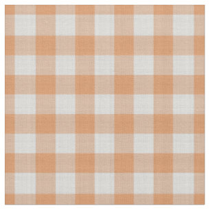 Orange kariertes Gingham-Karo Stoff