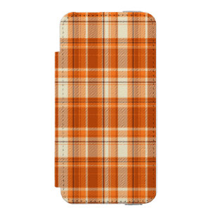 Orange kariertes incipio watson™ iPhone 5 geldbörsen hülle