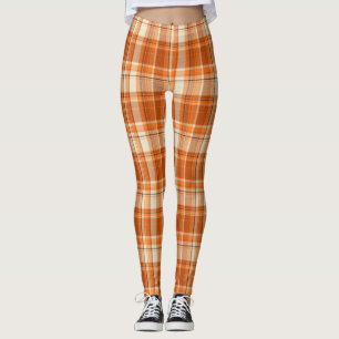 Orange kariertes leggings