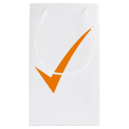 Orange Karo & Rating Symbol Gift Bag Kleine Geschenktüte