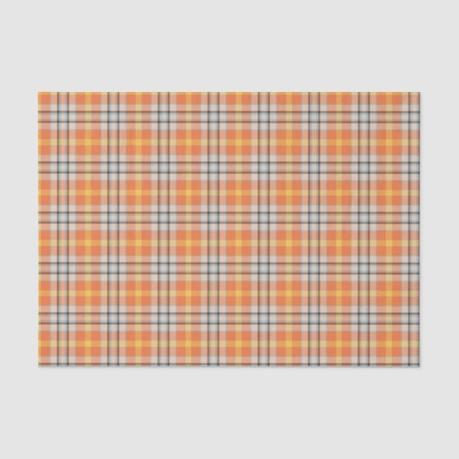 Orange Karo  Seidenpapier (Vorderseite)