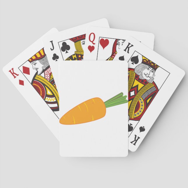 Orange Karotten Gemüse Spielkarten (Rückseite)