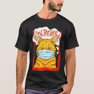 Orange Katze Eklige Leute Tragen Gesichtsmaske Sar T-Shirt