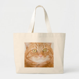 Orange Katze Jumbo Stoffbeutel