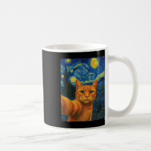 Orange Katze Selfie Van Goghs Sternennacht Katze M Kaffeetasse