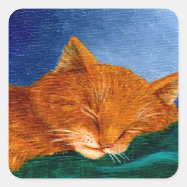 Orange Katze Sticker Creationarts (Vorderseite)