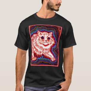 ORANGE KATZE Vintage Louis Wain Abstract Psychede T-Shirt