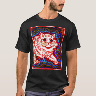 ORANGE KATZE Vintage Louis Wain Abstract Psychede T-Shirt