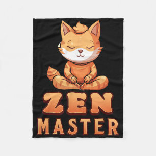 Orange Katze Yoga Zen Meister Orange Tabby Katze Y Fleecedecke