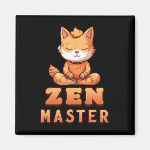 Orange Katze Yoga Zen Meister Orange Tabby Katze Y Magnet