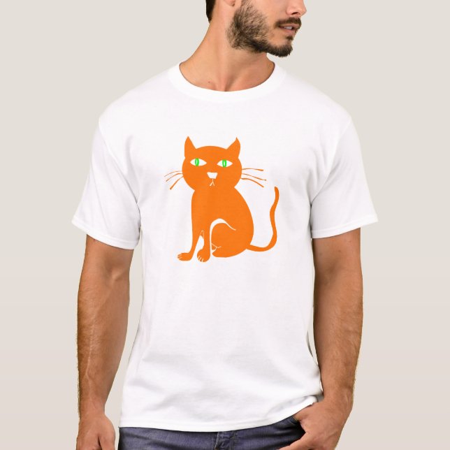 Orange Katzen-Halloween-T - Shirt (Kleinkind) (Vorderseite)