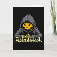 Orange Katzen Hoodie spielt Schachspiel Cool Women