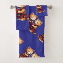 Orange Katzen lesen Burns Night