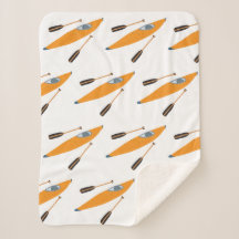 Orange Kayak mit Oars