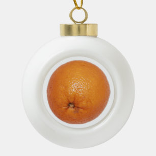 Orange Keramik Kugel-Ornament