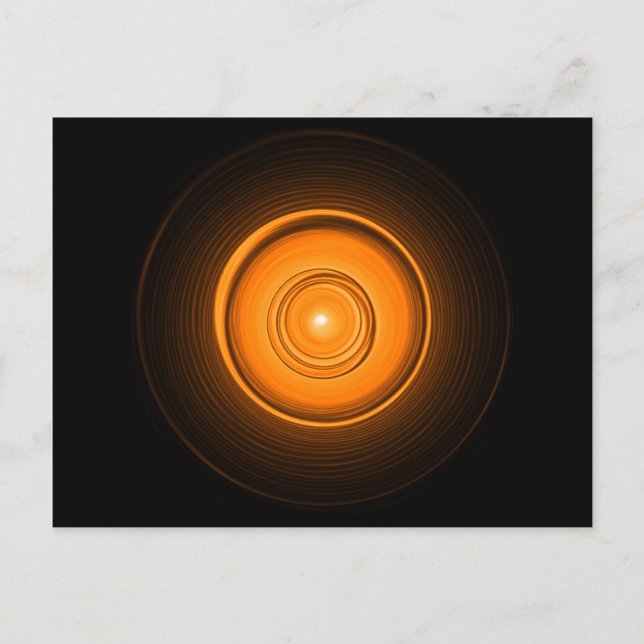 Orange Keramik Sun Postkarte (Vorderseite)