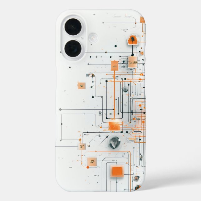 Orange-Kern-Schaltplan Case-Mate iPhone Hülle (Rückseite)