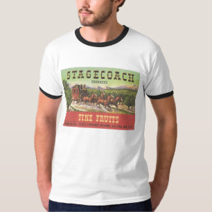 Orange Kisten-Kunst STAGECOACH Geldstrafe-Früchte T-Shirt