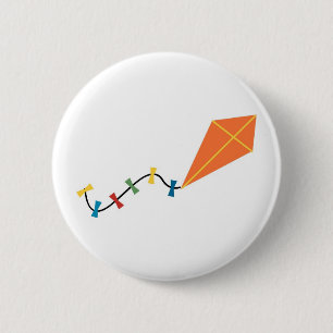 Orange Kite Button