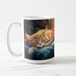 ORANGE KITTEN SCHLAFEN UNTER CHRISTMAS TREE KAFFEETASSE