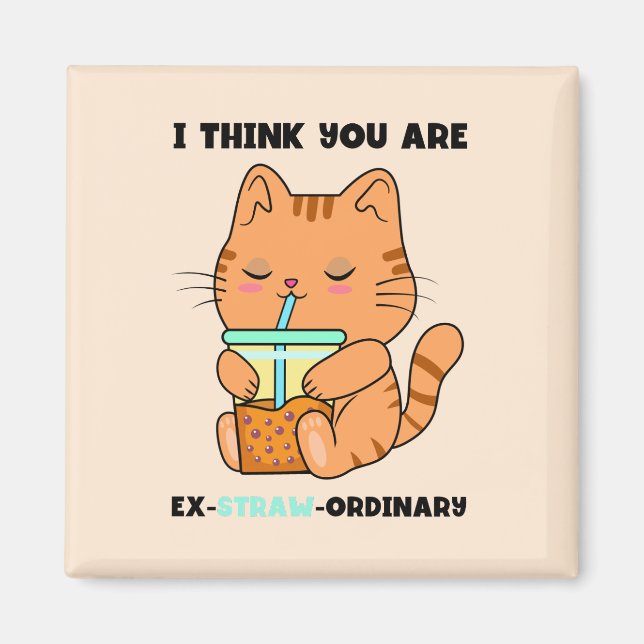 Orange Kitten Sie sind außergewöhnlich niedlich bo Magnet (Vorne)