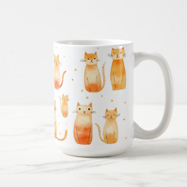 Orange Kitty Cats Kaffeetasse (Rechts)