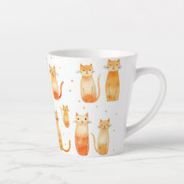 Orange Kitty Cats Milchtasse