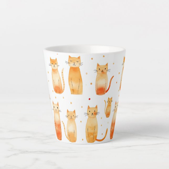 Orange Kitty Cats Milchtasse (Vorderseite)
