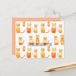Orange Kitty Cats Postkarte