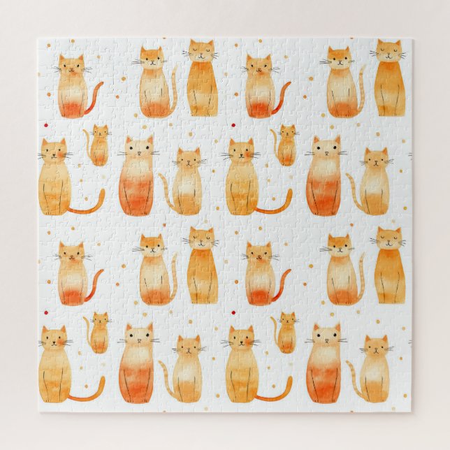 Orange Kitty Cats Puzzle (Vertikal)