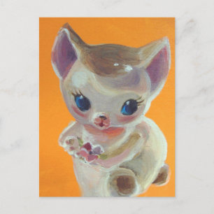 Orange Kitty Neko Postkarte
