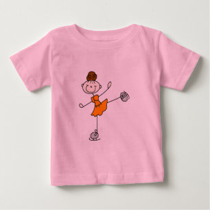 Orange Kleid Figur Eisläufer T-Shirts und Geschenk