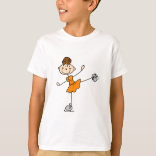 Orange Kleid Figur Eisläufer T-Shirts und Geschenk