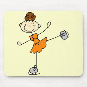 Orange Kleid Figur Eisläufer T-Shirts und Geschenk Mousepad