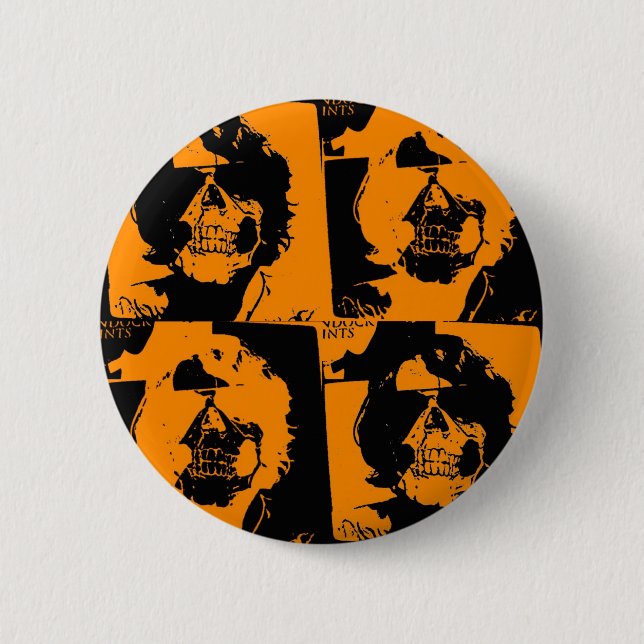 Orange Knopf Button (Vorderseite)