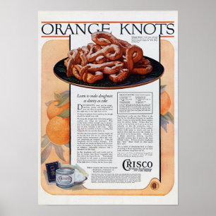 Orange Knots Poster
