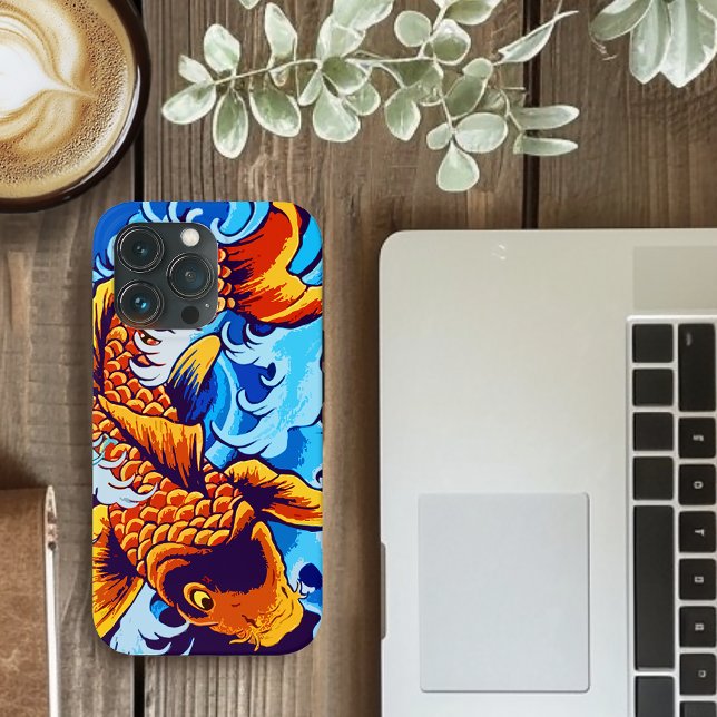 Orange Koi Fish Blue Case-Mate iPhone Hülle (Von Creator hochgeladen)